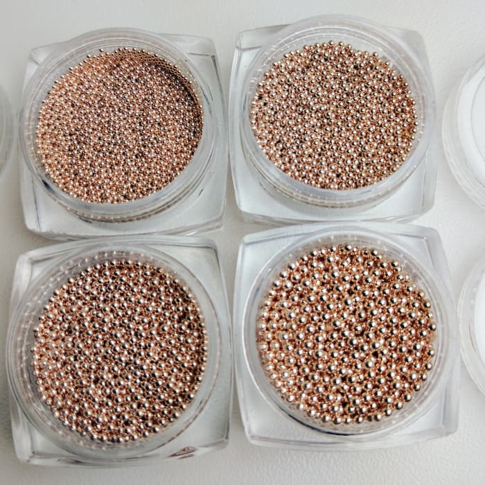 Rose Gold Metal Balls - OceanNailSupply