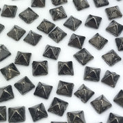 Solid Metal Pyramid Studs silver/gold/rose gold/gun metal 10pcs - OceanNailSupply