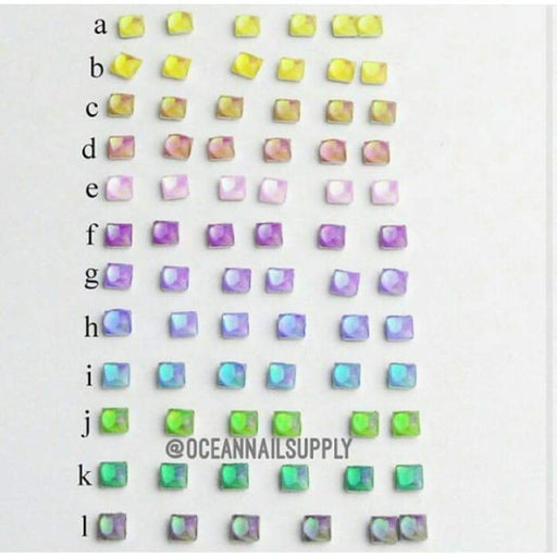 Square Candy-Pop Gem (A-L) 25pcs - OceanNailSupply