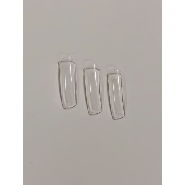 Press-On Nail Tips in Coffin Stiletto or Square (Clear) - OceanNailSupply