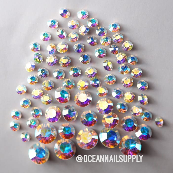 Swarovski Chaton Mixed pack AB llIl 90 pcs - OceanNailSupply