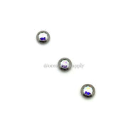 2078/H Swarovski Crystal AB Gunmetal Ringed - OceanNailSupply