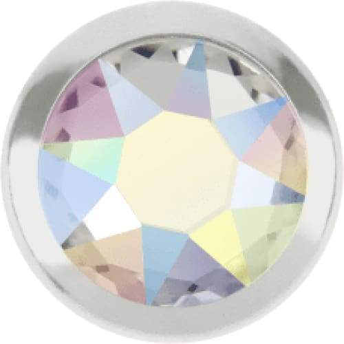 Swarovski Silver Framed Crystal AB Flatback - OceanNailSupply