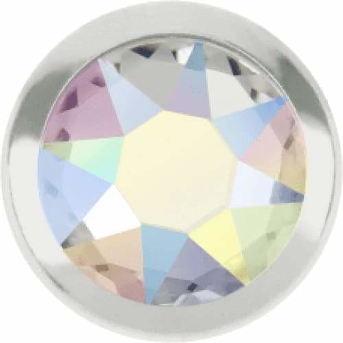Swarovski Silver Framed Crystal AB Flatback - OceanNailSupply