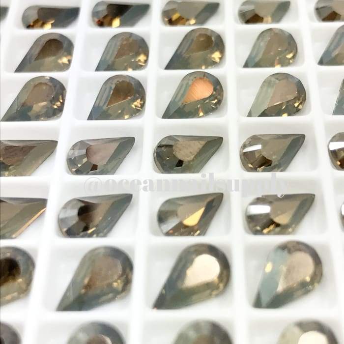 Swarovski Teardrop Fancy Bronze Shade - OceanNailSupply
