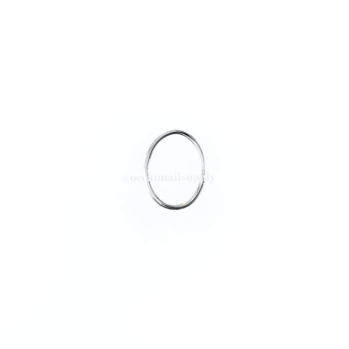 Thin Frame Silver Oval Frame - OceanNailSupply