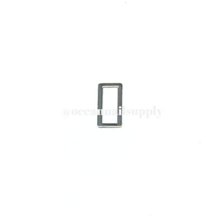 Thin Frame Silver Rectangle Frame - OceanNailSupply