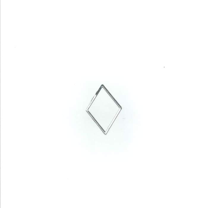 Thin Frame Silver Rhombus Frame - OceanNailSupply