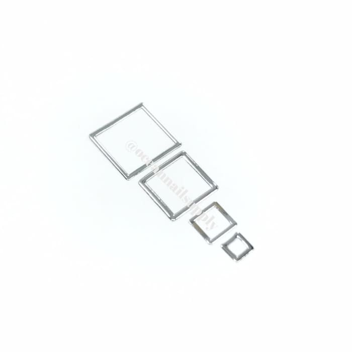 Thin Frame Silver Square Frame - OceanNailSupply