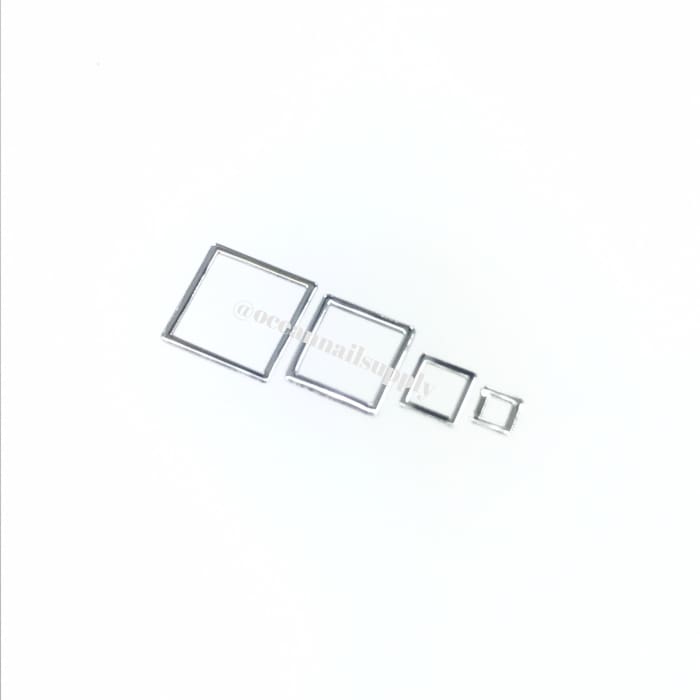 Thin Frame Silver Square Frame - OceanNailSupply