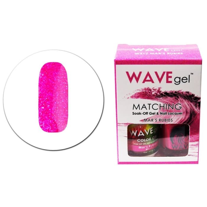Wave gel Soak-Off Gel & Nail Lacquer - Mar’s Rubies - OceanNailSupply
